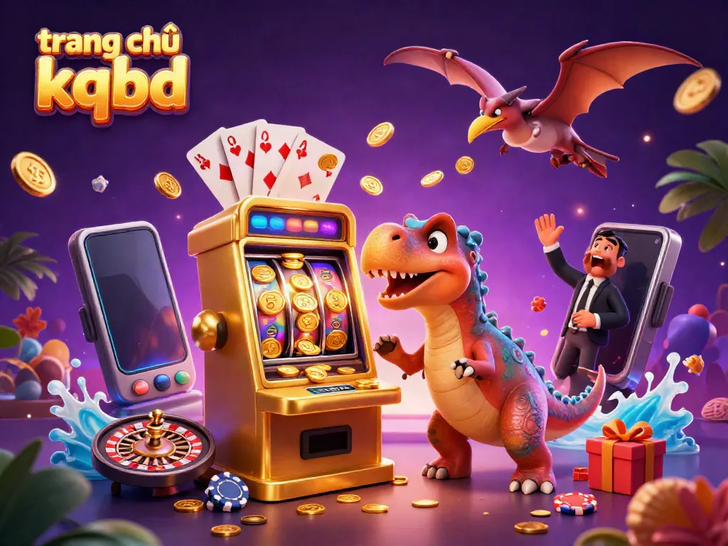 Experience thrilling gameplay on trang chủ kqbd as a pachycephalosaurus strikes a slot machine.