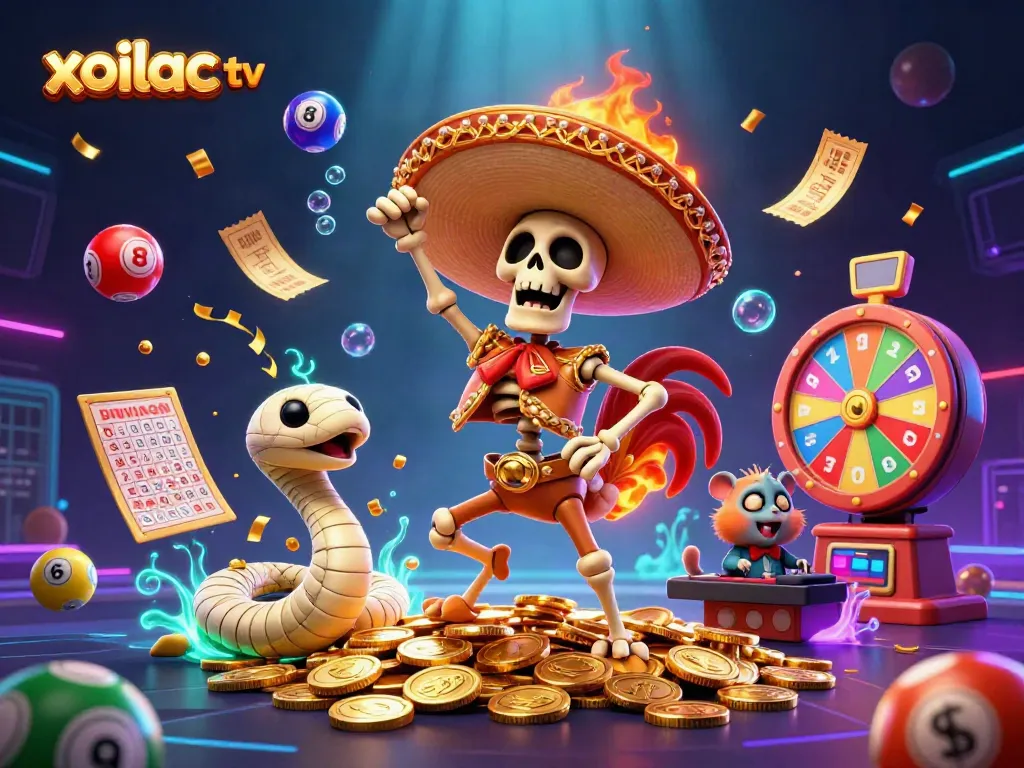 Experience the excitement of gambling with xoilac tv and colorful themes in this dynamic casino scene.