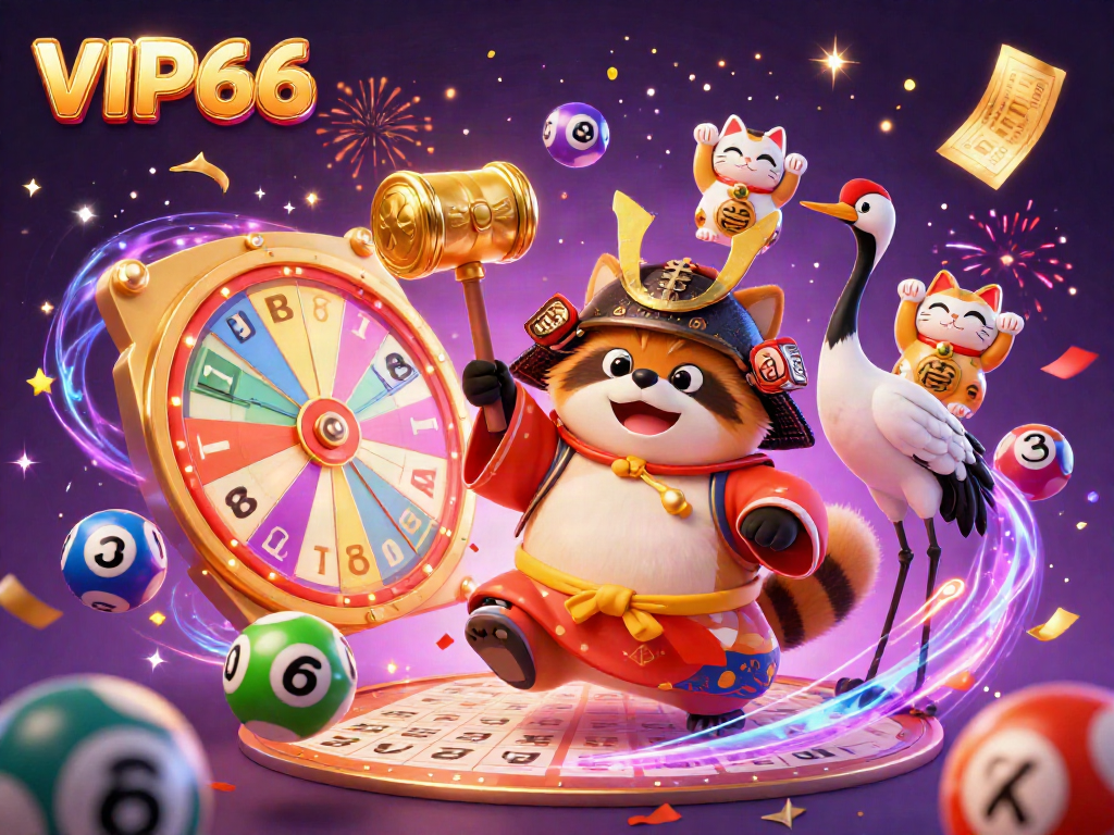 Engage in thrilling gameplay with VIP66's vibrant scene of fortune, featuring charismatic characters and dynamic gaming elements.