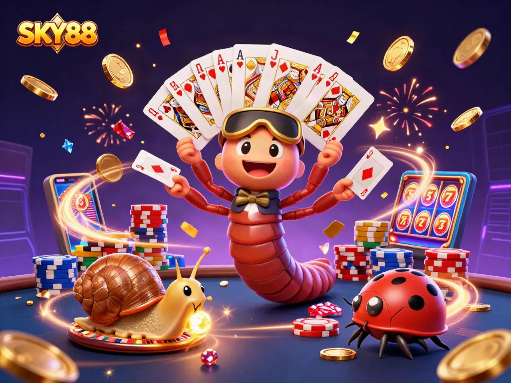 Experience thrilling gameplay at SKY88 with vibrant casino action and dynamic character engagement.
