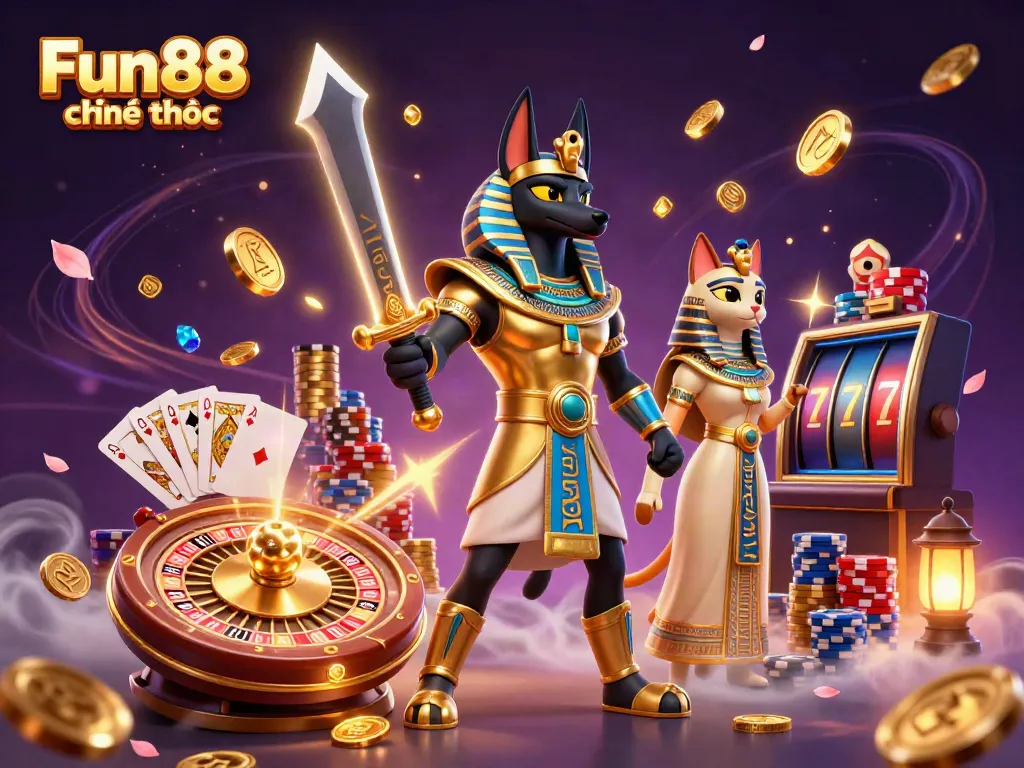 Experience the excitement of Fun88 chính thức with vibrant casino elements and ancient mythology.