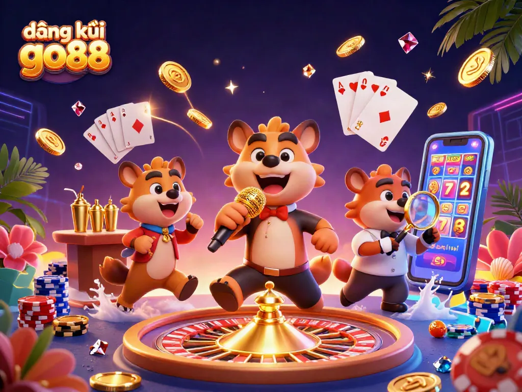 Engage in the entertainment of đăng ký go88 with vibrant casino-themed hyenas in action.