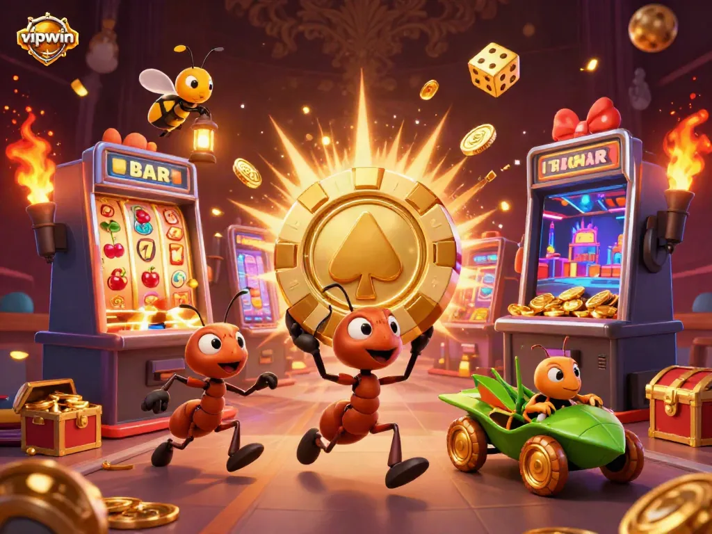 Players engage in thrilling heists while having fun on vipwin's colorful casino games.