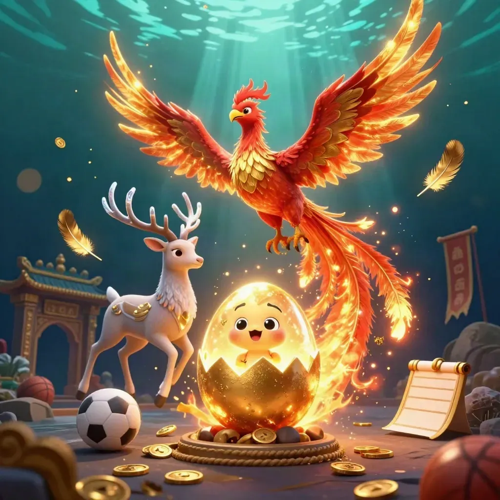 Phoenix, stag, and hatchling amid casino gold, sparks, and sports betting props