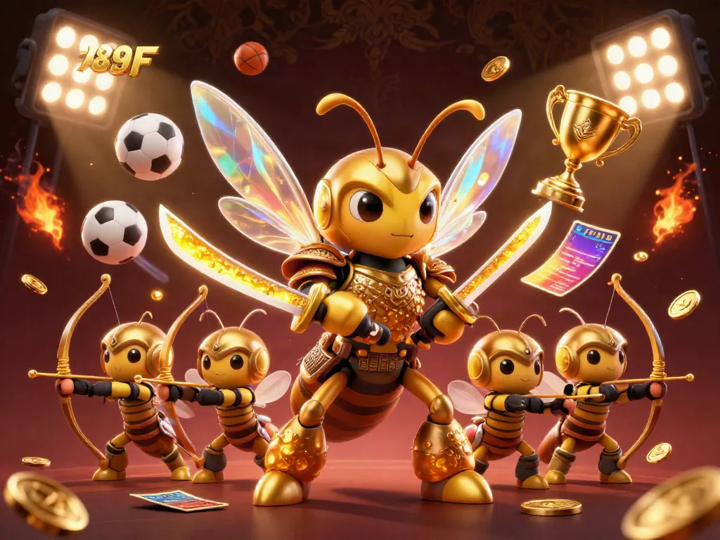 Experience thrilling bets at 789F with a spectacular 3D casino illustration featuring dynamic gameplay elements.