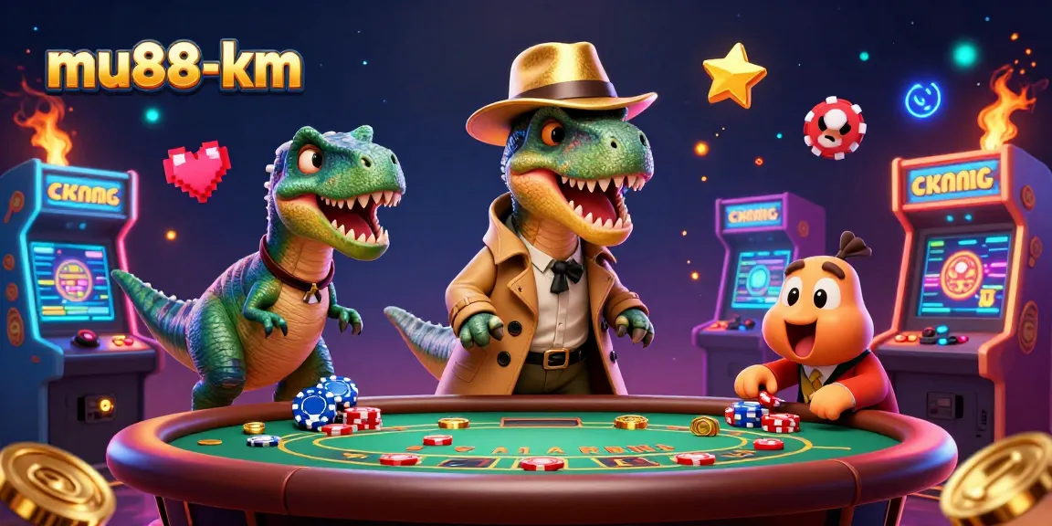 mu88-km velociraptor card counter outsmarting a stegosaurus pit boss at a blackjack table