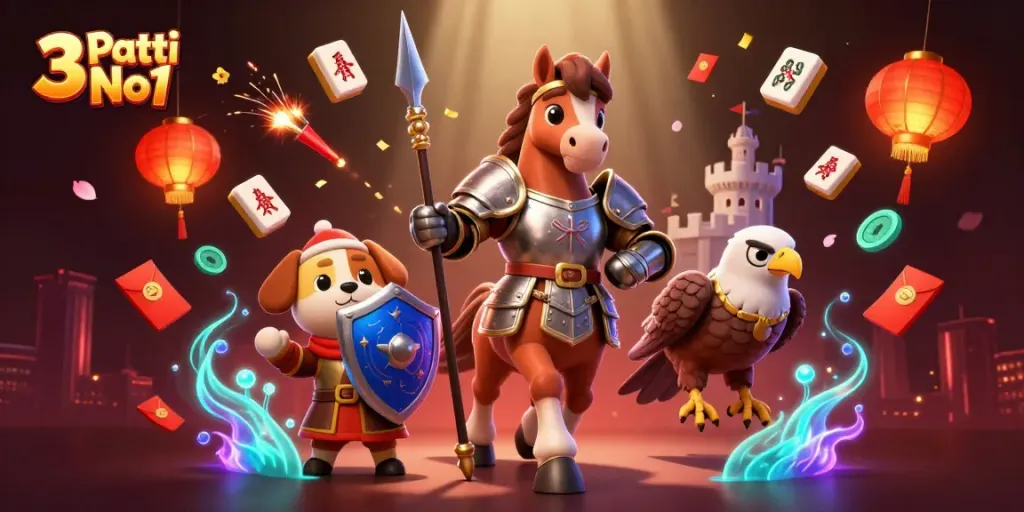 Experience 3 Patti No1 with dynamic gameplay and exciting game elements in this vibrant illustration.