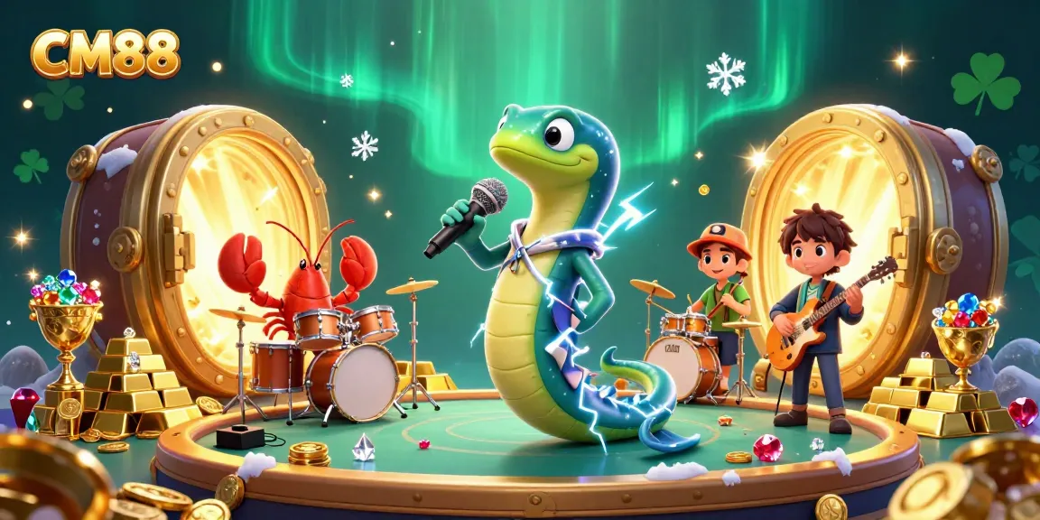 Experience the vibrant underwater casino scene of CM88 featuring an electrifying DJ eel and its backup band.