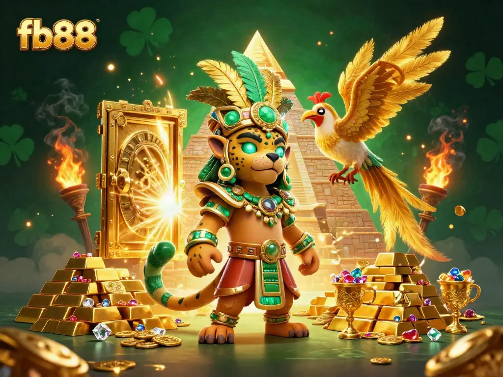 Experience thrilling wins with fb88 as the Mayan jaguar priest unveils treasures in this exciting casino scene.
