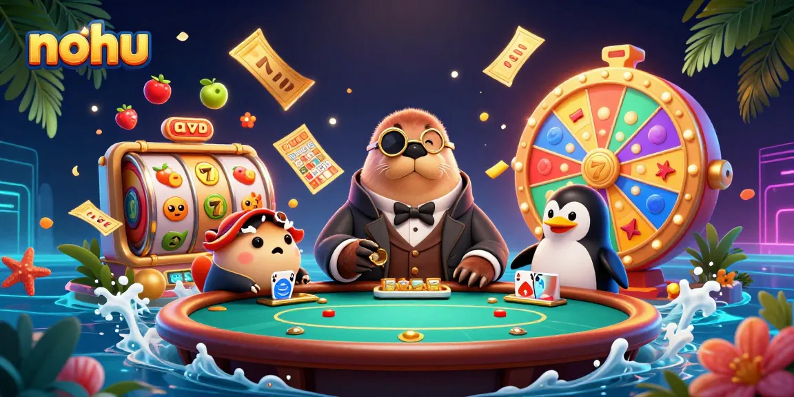 Play poker underwater with the nohu casino's charming walrus, pufferfish, and penguin dealer.